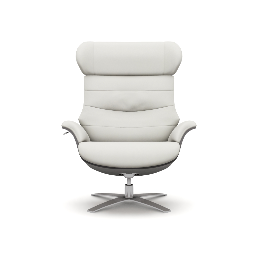 Enzo Pure White Leather Accent Chair | El Dorado Furniture