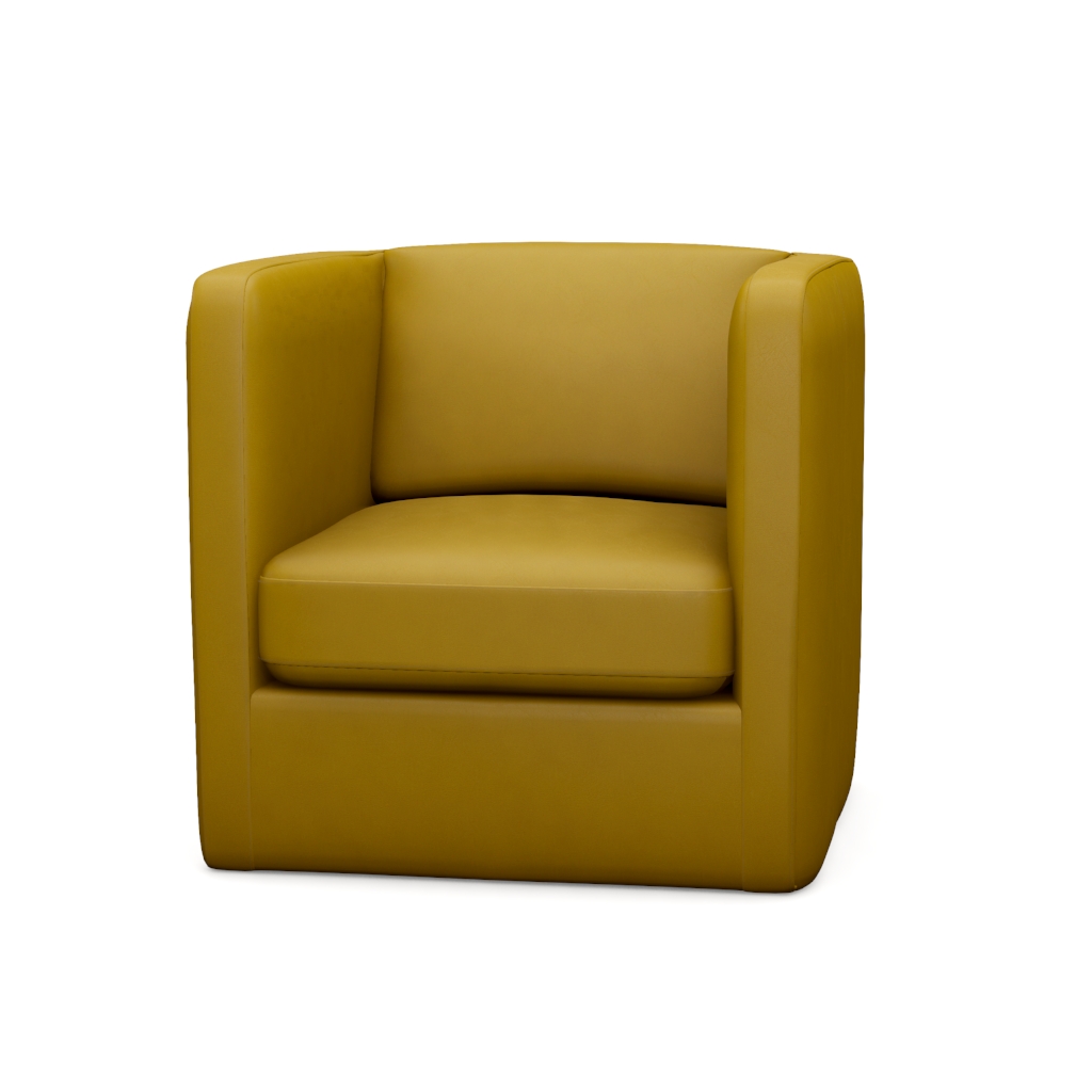 Mustard yellow cheap leather chair