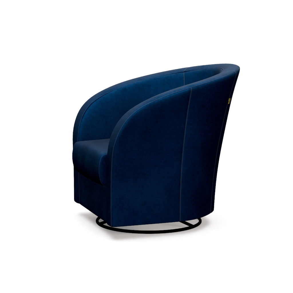 Blue suede accent 2025 chair