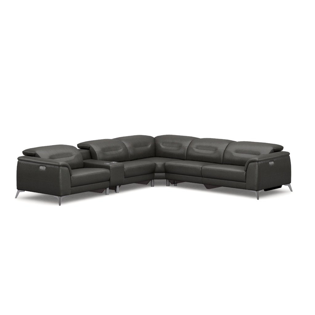 Redland leather power hotsell reclining sectional