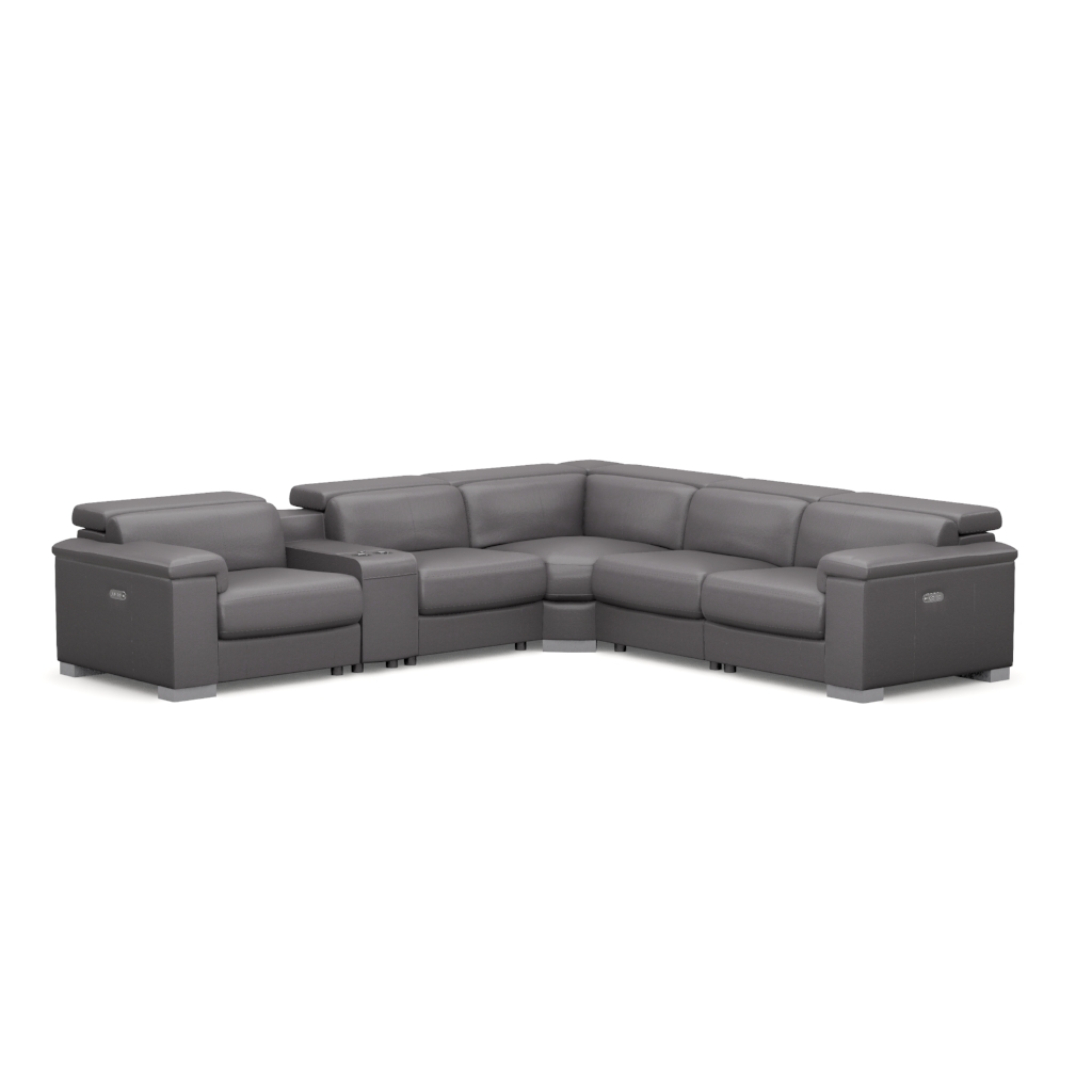 Redland leather power shop reclining sectional