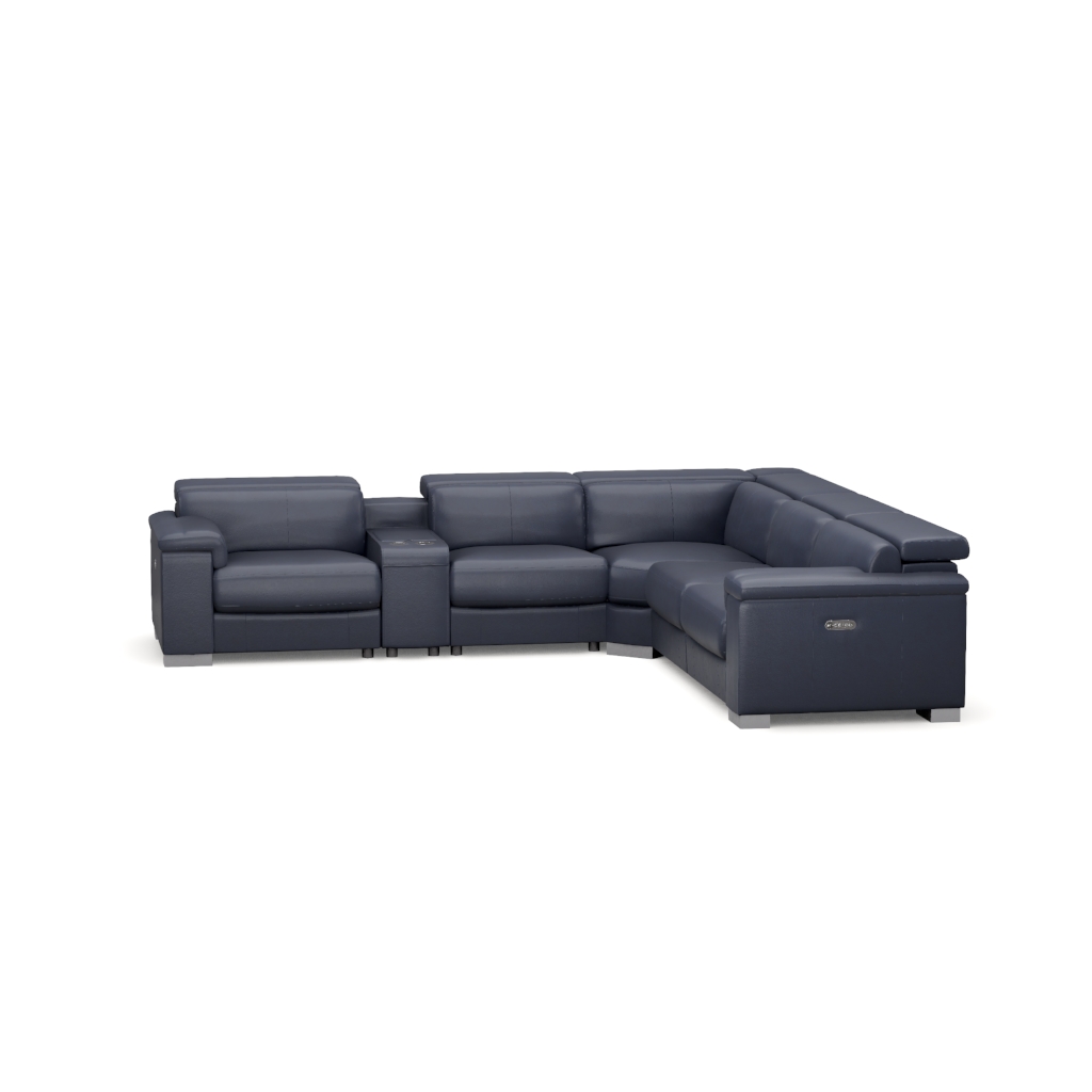 Redland leather hotsell power reclining sectional
