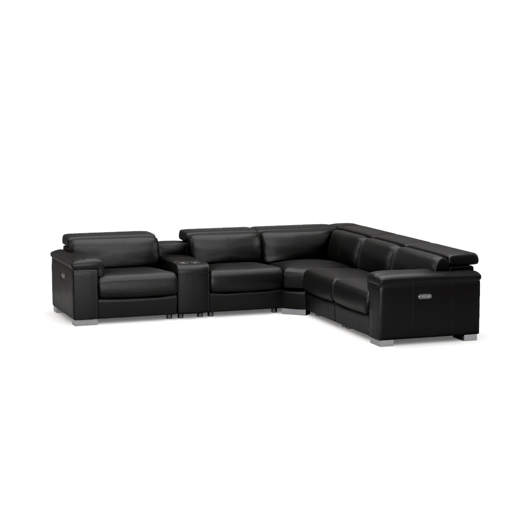 Redland leather power reclining sectional on sale
