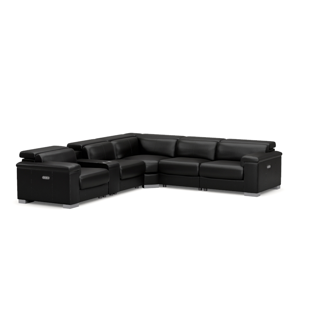 Black reclining sectional online